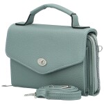 Stylová dámská koženková mini crossbody kabelka Milax, světle modrá