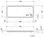 DURAVIT - D-Code Sprchová vanička 1700x750 mm, Antislip, alpská bílá 720100000000001