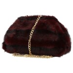 Stylová dámská plyšová crossbody kabelka Bateia, vínová