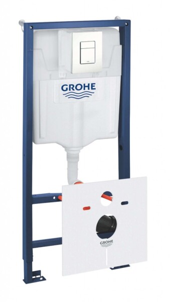 GROHE - Rapid SL Předstěnová instalace s nádržkou pro závěsné WC, souprava Fresh a tlačítko Skate Cosmopolitan, alpská bílá 39448000