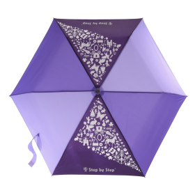 Dětský skládací deštník magickým efektem fialový