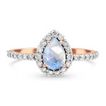 Royal Fashion prsten 14k zlato Vermeil GU-DR8699R-ROSEGOLD-MOONSTONE-ZIRCON Velikost: 5 (EU: 49-50)