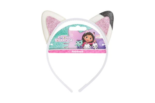 Čelenka s plyšovými oušky Gábinčin kouzelný domeček