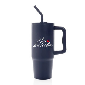 MOJE KÁVIČKA - modrý cestovní termohrnek 900 ml