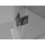 MEXEN/S - Lunar L sprchové dveře křídlové levé 135 cm, transparent, grafit metal 834L-135-000-95-00-L