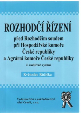 Vydavatelství Aleš Čeněk, s.r.o. Rozhodčí řízení - Květoslav Růžička