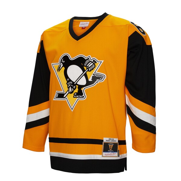 Mitchell & Ness Pánský dres Mario Lemieux Pittsburgh Penguins 1984 NHL Gold Jersey Velikost: L