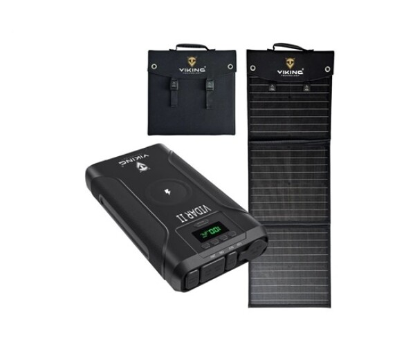 Set powerbanka Viking VIDAR II a solární panel Viking L60 PD