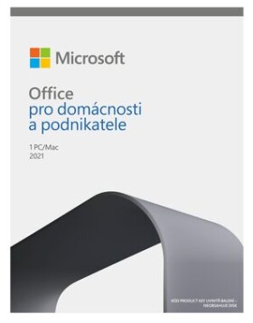 Microsoft Office 2021 pro domácnosti a podnikatele CZ / PC Mac / 64 bit / Bez média / Elektronická licence (T5D-03485)