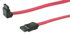 MicroConnect Propojovací kabel SATA 7pin - SATA 7pin 90° úhel 0.5m růžová / SATA I (SAT15005A1)