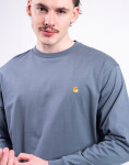 Tričko Carhartt WIP L/S Chase T-Shirt Cozy Blue/Gold