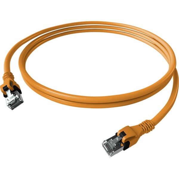 Easylan CPP1OOAOAO0020 RJ45 síťové kabely, propojovací kabely CAT 6A S/FTP 2.00 m oranžová dvoužilový stíněný, bez halogenů, samozhášecí 1 ks