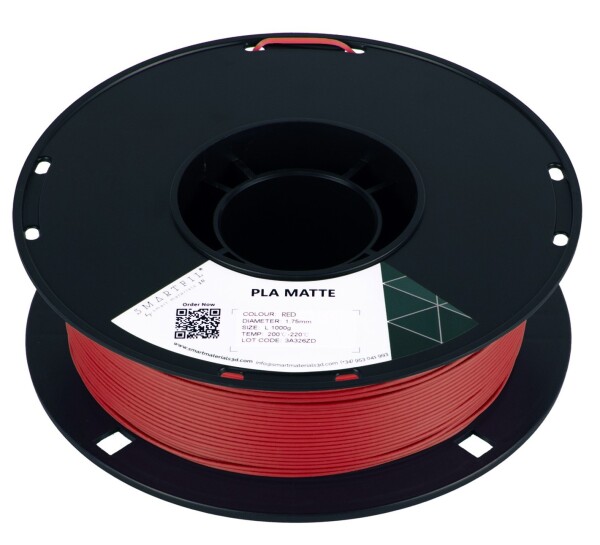 PLA MATTE filament červený 1,75 mm Smartfil 1 kg