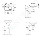 VILLEROY & BOCH - O.novo Umývátko 500x370 mm, s přepadem, otvor pro baterii, alpská bílá 43445001