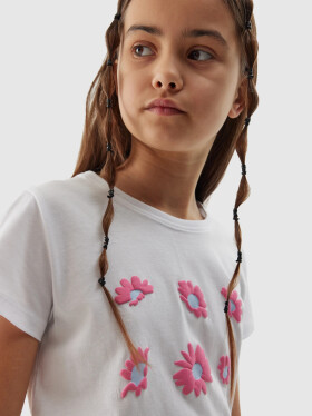 Dívčí tričko organické bavlny 4F bílé