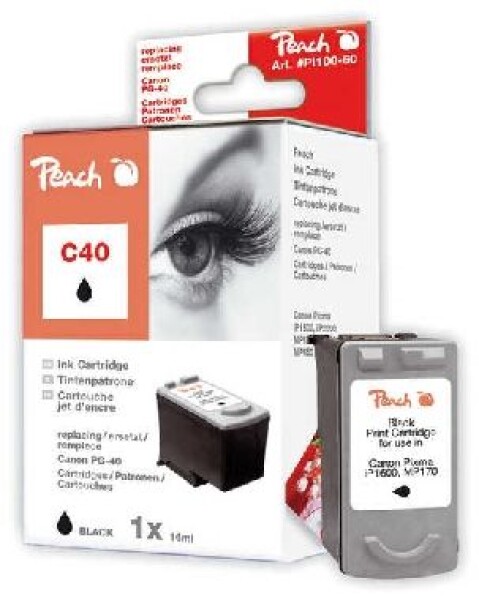 Peach Canon PG-40, Black, 23 ml