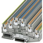 Phoenix Contact 3210538 trojitá svorka ochranného vodiče 5.2 mm rychlé připojení šedá 1 ks Piece