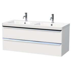 Koupelnová skříňka s umyvadlem Naturel Pavia 120x53x49 cm bílá mat chrom úchytka PAVIA3120ZCR PAVIA3120ZCR