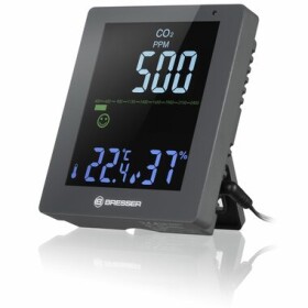 Bresser CO2 měřič kvality vzduchu šedá / CO2 / teplota / vlhkost (7004020QT5000)