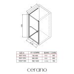 CERANO - Sprchové posuvné dveře Versaro L/P - 6 mm - černá matná, transparentní sklo - 80x195 - zasouvací CER-8050BD80336