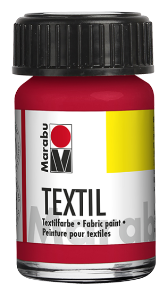 Barva na textil Marabu Textil 15 ml - červená třešeň 031