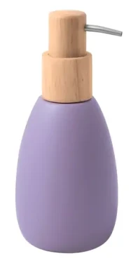 Spirella SVEN dávkovač mýdla matně levandulový / polyresin / dřevo / 260 ml