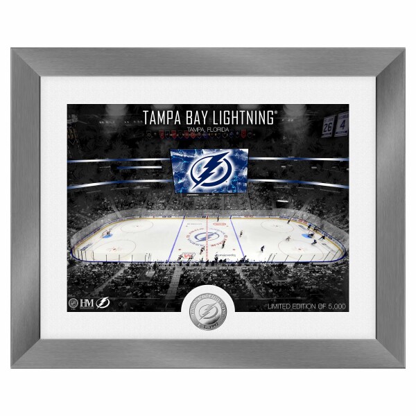 Obraz Tampa Bay Lightning NHL Art Deco Stadium Silver Coin