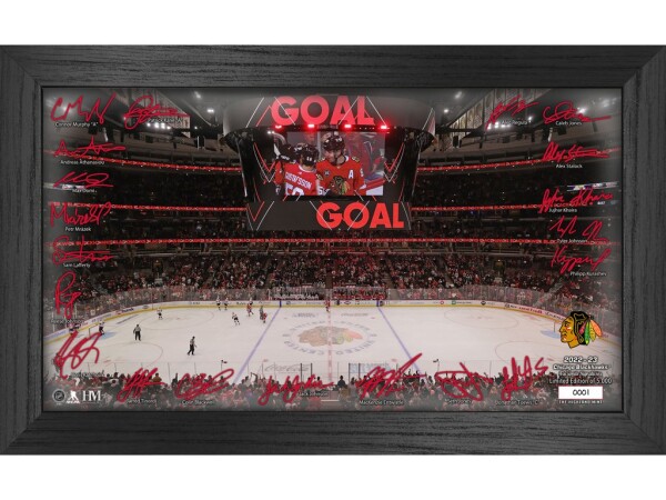 Highland Mint Obraz Chicago Blackhawks NHL 2022 Signature Rink