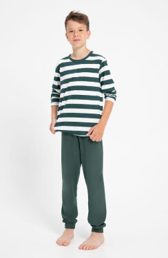 Chlapecké pyžamo Blake zeleno-bílé pro starší zelená