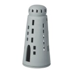 Räder Porcelánový svícen Lighthouse Grey, šedá barva, porcelán