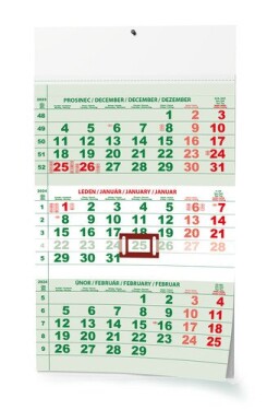 Tříměsíční kalendář 2024- nástěnný kalendář