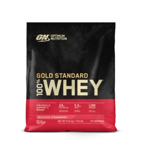 100% Whey Gold Standard - Optimum Nutrition (lahodná jahoda, 4540 g) (4248-33-4540g-jahoda)