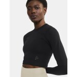 Běžecký top CRAFT ADV Tone Seamless Cropped LS - černý Velikost textilu: XS-S