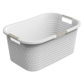 Koš na čisté prádlo COUNTRY bílý, 40 l