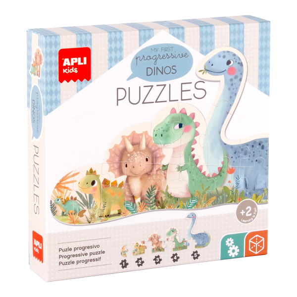 Edukační puzzle Apli - My First Dinos, 15 ks, 2+