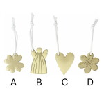 Räder Kovový přívěsek pro štěstí Amulet D, zlatá barva, kov