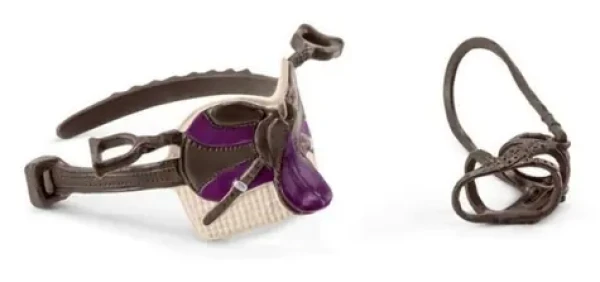 Schleich Horse Club 42491 sedlo a uzda pro Lisa a Storm