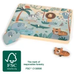 Small foot Vkládací puzzle se zvukem Safari