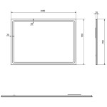 SAPHO - GEMINI zrcadlo s LED osvětlením 1000x700 GM100