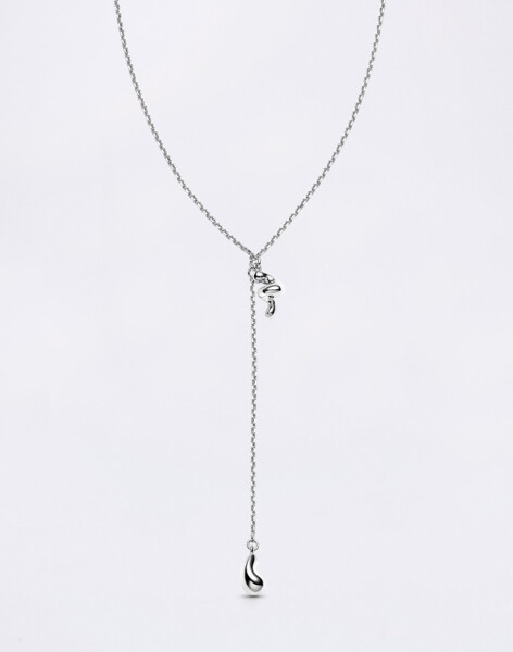 Maria Black Whirl Necklace Silver Silver