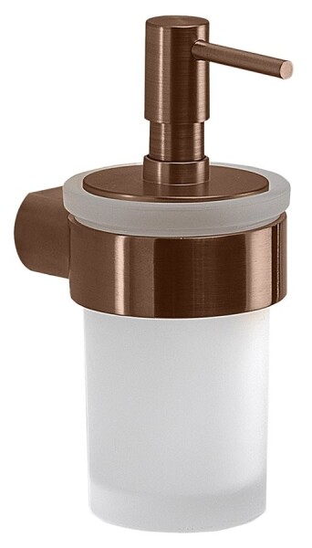 Gedy - PIRENEI dávkovač mýdla 110 ml, mléčné sklo, měď mat PI8182