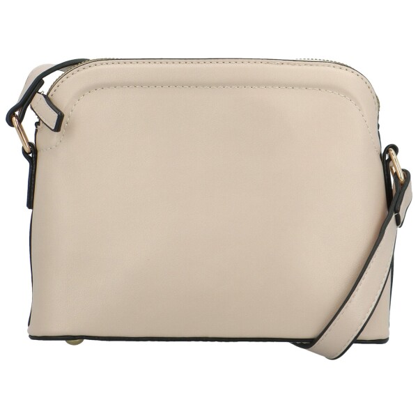 Trendy dámská koženková crossbody kabelka Dagoma, krémová