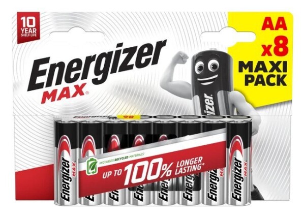 Alkalické tužkové baterie AA 8ks - Energizer Max