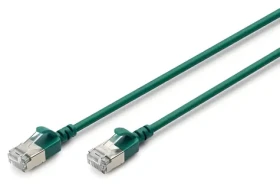 Digitus CAT 6A F/FTP Slim zelený / Patch kabel / 5m / AWG 32/7 / 10 Gbit/s / PoE+ (DK-1632-A-050S-G)