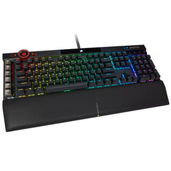 Corsair K100 RGB černá / Herní klávesnice / drátová / opticko-mechanická / Corsair OPX / RGB / USB / DE Layout (CH-912A01A-DE)