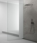 POLYSAN - ARCHITEX sada pro uchycení skla podlaha-stěna se spádovou lištou, 1615x2105, levá, leštěný hliník AX2116L