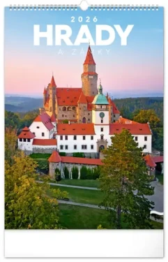 NOTIQUE Nástěnný kalendář Hrady a zámky 2026 / 33 x 46 cm (PGN-35727-L)
