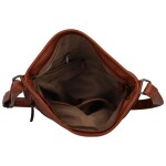 Trendy dámská koženková crossbody kabelka Tomila, hnědá
