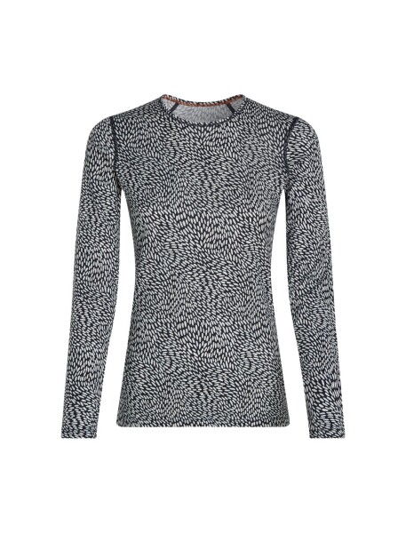 ICEBREAKER Wmns 200 Oasis LS Crewe Flock AOP, Midnight Navy/Snow/Aop velikost: S