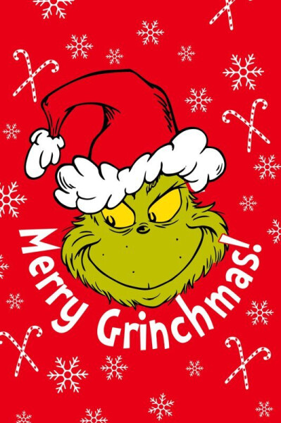 Mikroflanelová deka - Grinch Merry Grinchmas